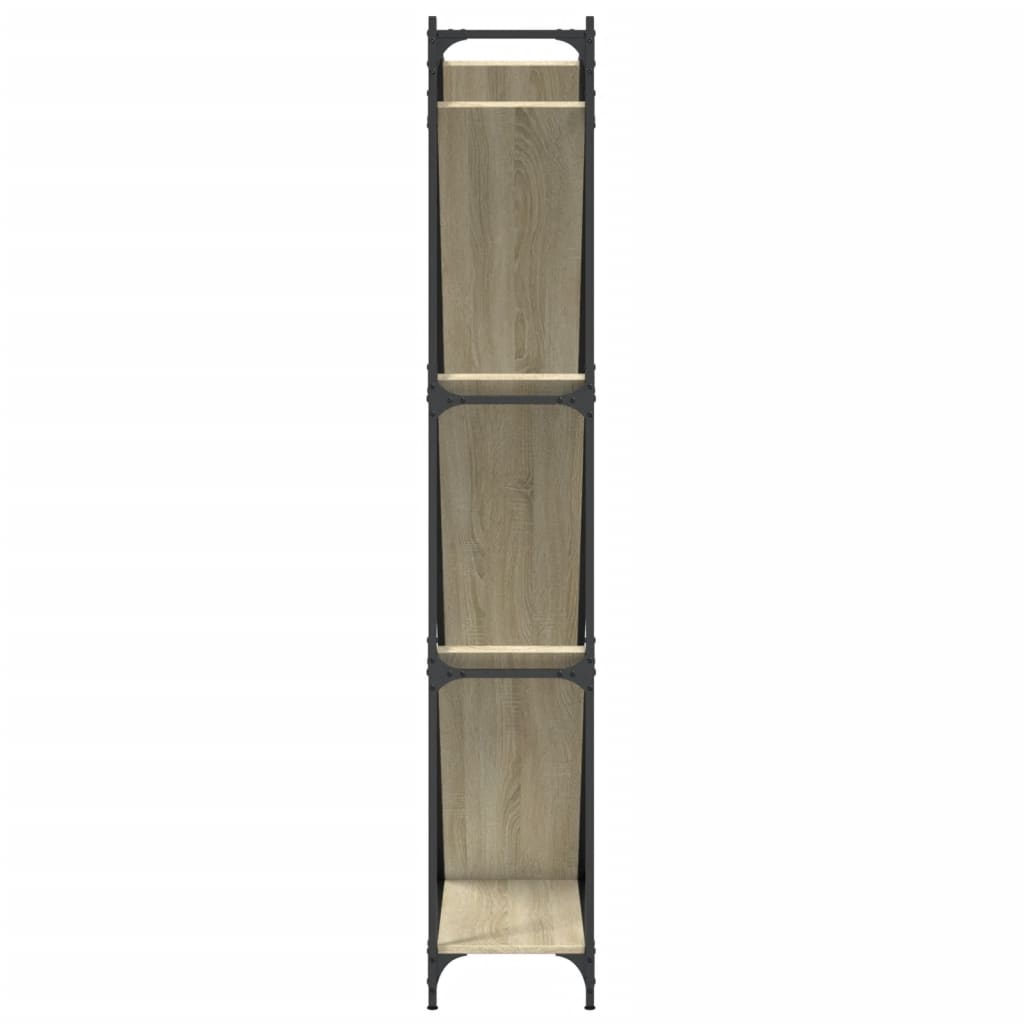 Bookcase 79X30X180 Cm Engineered Wood And Metal