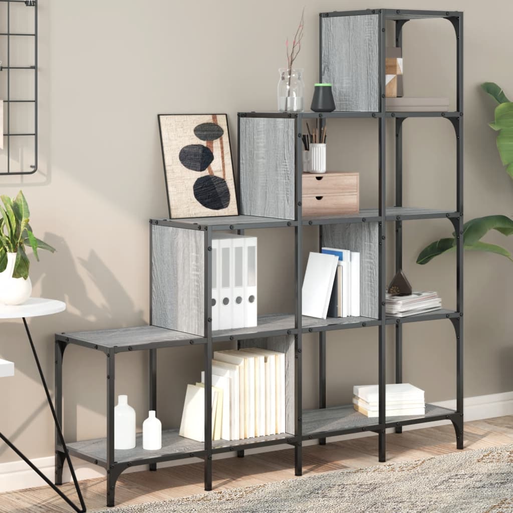 Bookcase 122X30X Engineered Wood And Metal