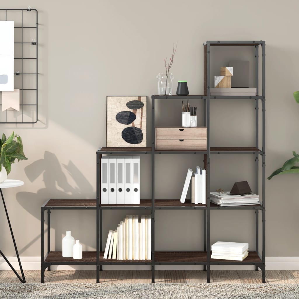 Bookcase 122X30X Engineered Wood And Metal