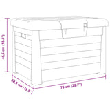 Outdoor Cushion Box 73X50.5X46.5 Cm Polypropylene