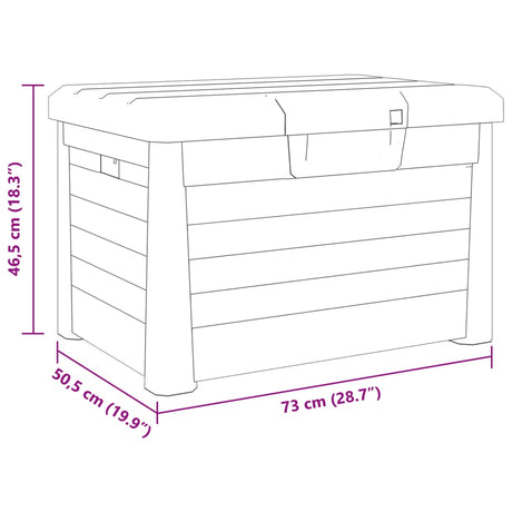 Outdoor Cushion Box 73X50.5X46.5 Cm Polypropylene