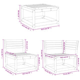 4 Piece Garden Lounge Set Solid Wood Pine