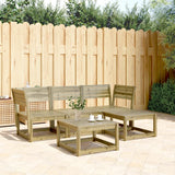 4 Piece Garden Lounge Set Solid Wood Pine
