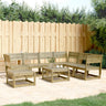 7 Piece Garden Lounge Set Solid Wood Pine