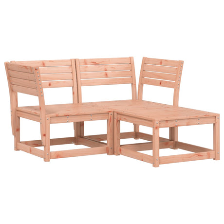 3 Piece Garden Sofa Set Solid Wood Douglas