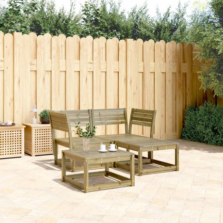 3 Piece Garden Sofa Set Solid Wood Douglas