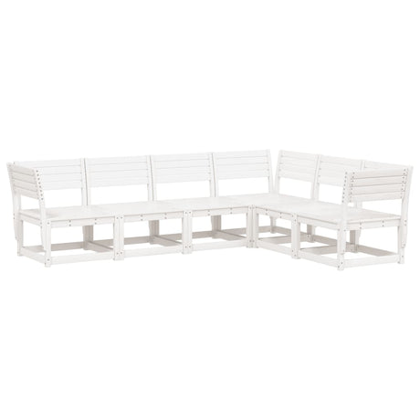 6 Piece Garden Sofa Set Solid Wood Pine