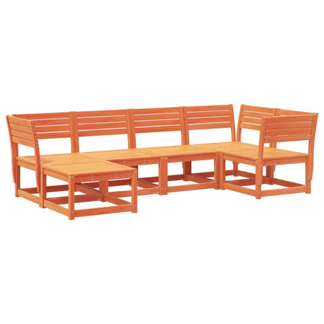 6 Piece Garden Sofa Set Solid Wood Pine