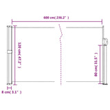 Retractable Side Awning Brown 120x600 cm