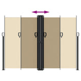 Retractable Side Awning Beige 180x600 cm