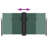 Retractable Side Awning Dark Green 120x1000 cm