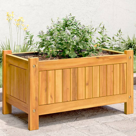 Garden Planter With Liner Solid Wood Acacia