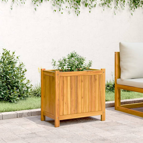 Garden Planter With Liner Solid Wood Acacia