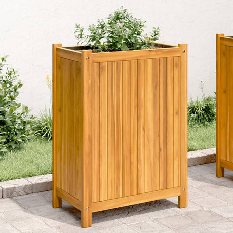 Garden Planter With Liner Solid Wood Acacia