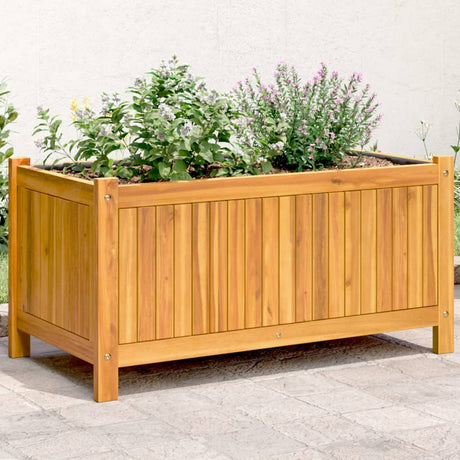 Garden Planter With Liner Solid Wood Acacia