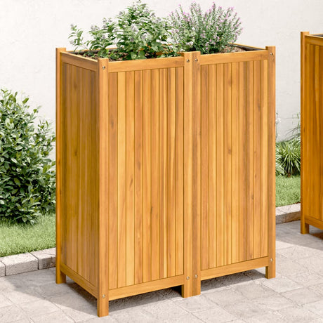 Garden Planter With Liner Solid Wood Acacia