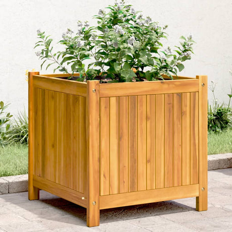Garden Planter With Liner Solid Wood Acacia