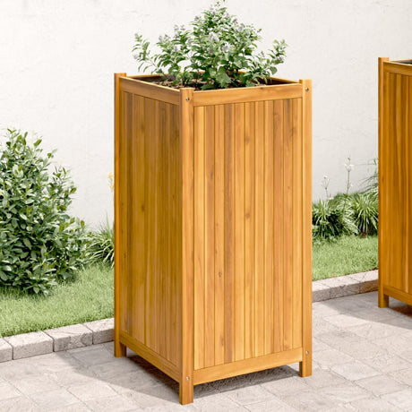 Garden Planter With Liner Solid Wood Acacia