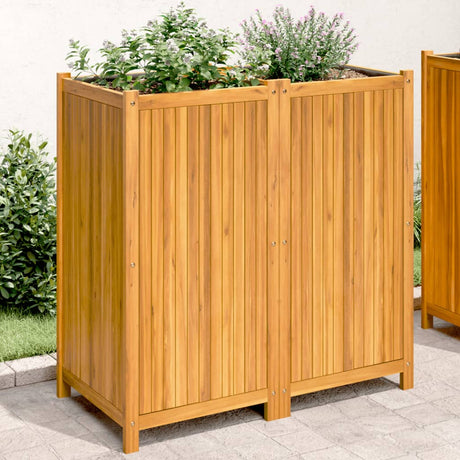 Garden Planter With Liner Solid Wood Acacia