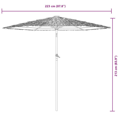 Garden Parasol With Steel Pole