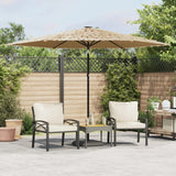 Garden Parasol With Steel Pole