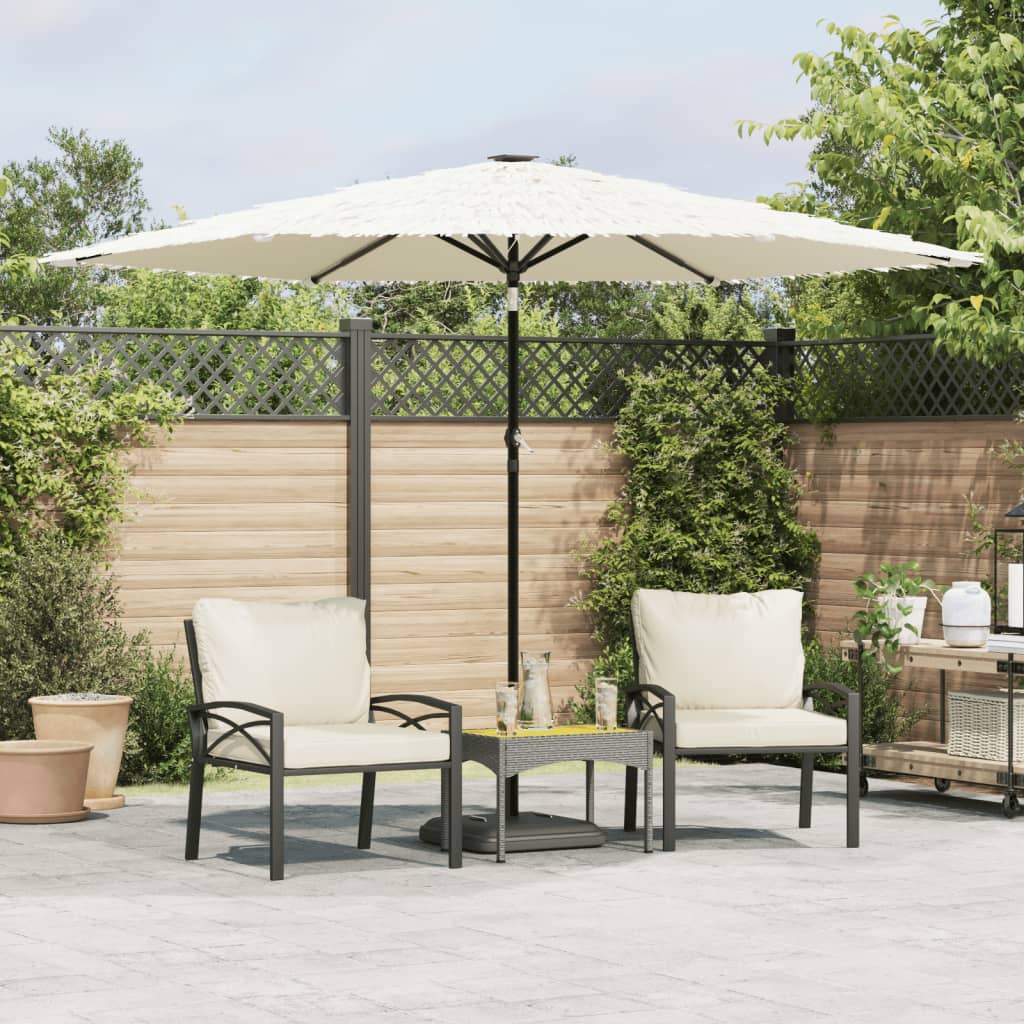 Garden Parasol With Steel Pole