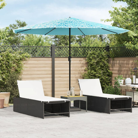 Garden Parasol With Steel Pole