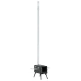 Tent Wood Stove With Chimney And Foldable Legs Black Steel