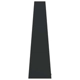 Outdoor Fireplace With Log Store Tower Design Black Steel