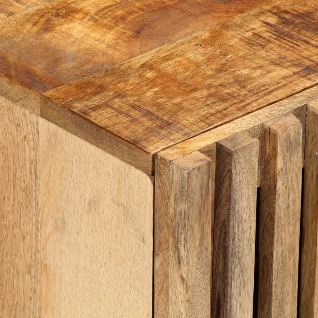 Bedside Cabinet 40X34X46 Cm Solid Wood Rough Mango