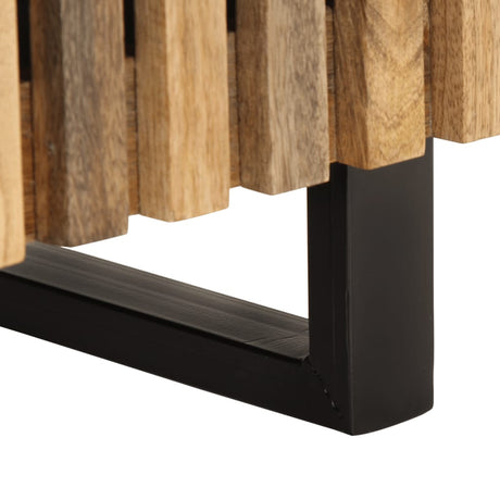 Bedside Cabinet 40X34X46 Cm Solid Wood Rough Mango