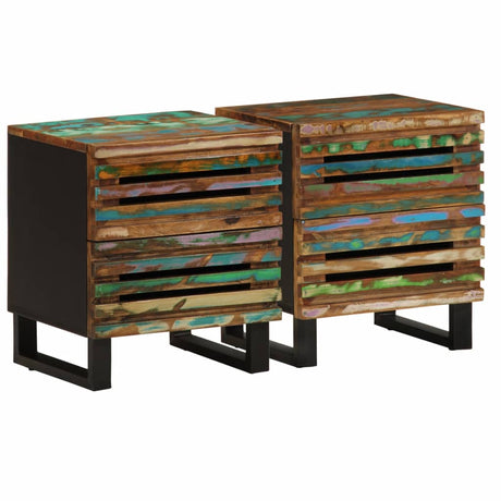 Bedside Cabinet 40X34X46 Cm Solid Wood Acacia