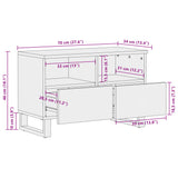 Tv Cabinet 70X34X46 Cm Solid Wood Acacia
