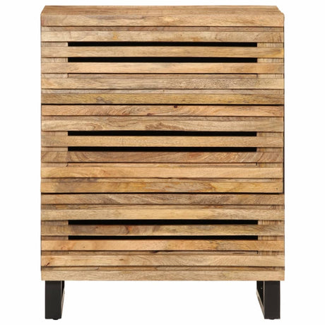 Sideboard 60X34X75 Cm Solid Wood Rough Mango