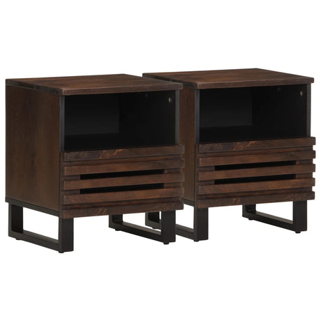 Bedside Cabinet 40X33X46 Cm Solid Wood Acacia