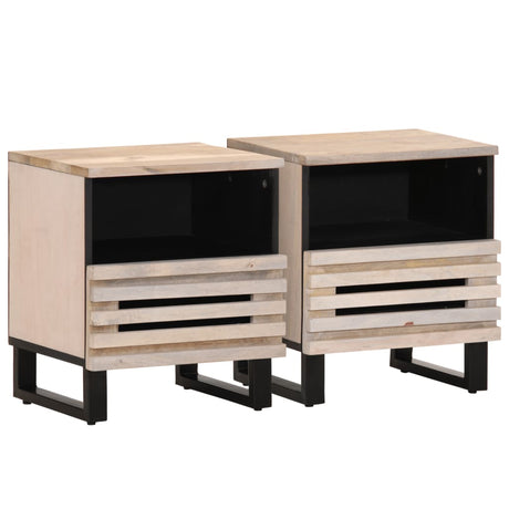 Bedside Cabinet 40X33X46 Cm Solid Wood Acacia