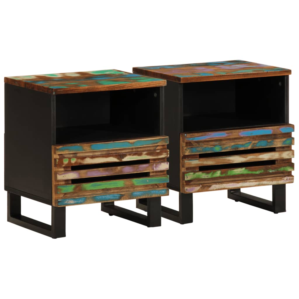 Bedside Cabinet 40X33X46 Cm Solid Wood Acacia