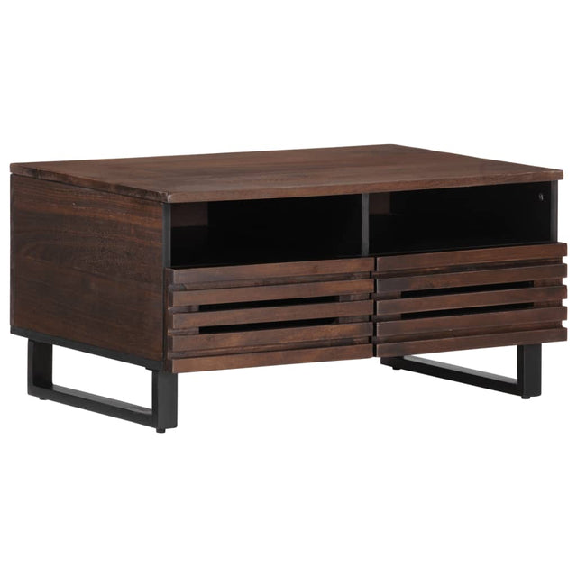 Coffee Table Brown 80X55X40 Cm Solid Wood Mango