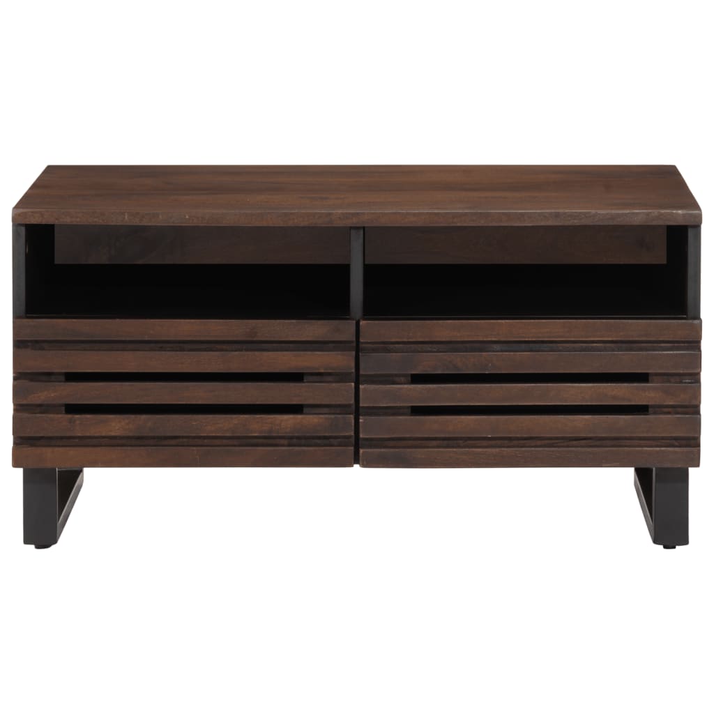 Coffee Table Brown 80X55X40 Cm Solid Wood Mango