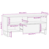 Tv Cabinet 100X34X46 Cm Solid Wood Acacia