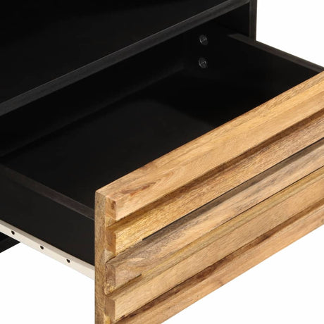 Tv Cabinet 80X34X46 Cm Solid Wood Rough Mango