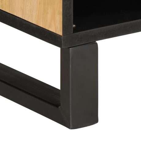 Tv Cabinet 80X34X46 Cm Solid Wood Rough Mango