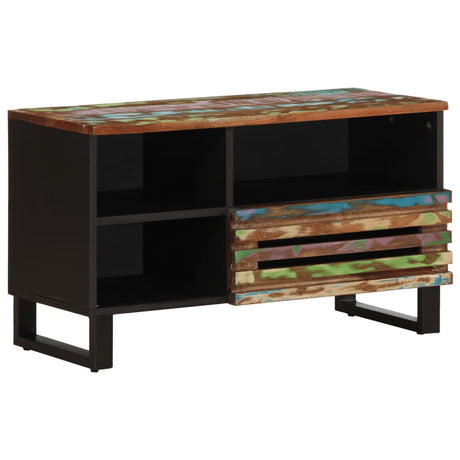 Tv Cabinet 80X34X46 Cm Solid Wood Rough Mango