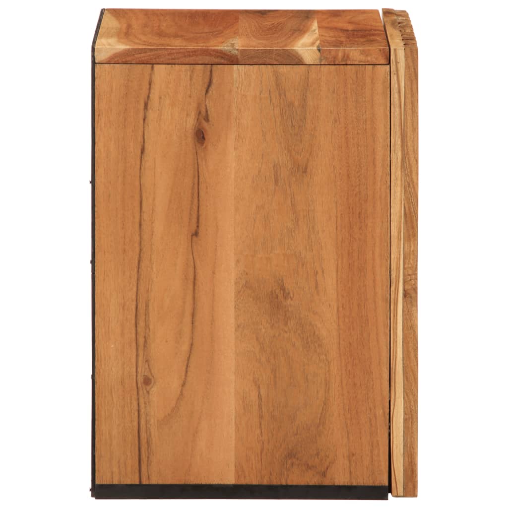 Bathroom Wall Cabinet 38X34X48 Cm Solid Wood Acacia