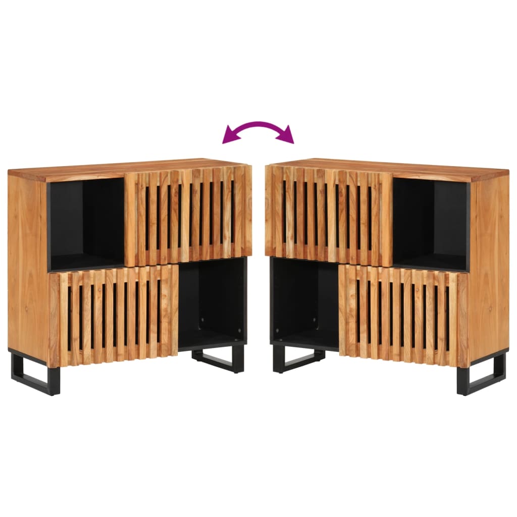 Sideboard 80X34X75 Cm Solid Wood Acacia