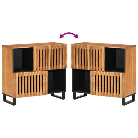 Sideboard 80X34X75 Cm Solid Wood Acacia