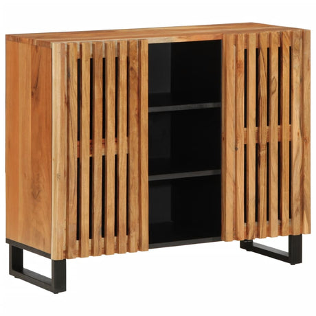 Sideboard 90X34X75 Cm Solid Wood Acacia
