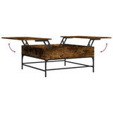 Coffee Table 95X95X45 Cm Engineered Wood And Metal