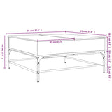 Coffee Table 95X95X45 Cm Engineered Wood And Metal