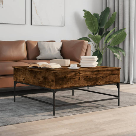 Coffee Table 95X95X45 Cm Engineered Wood And Metal